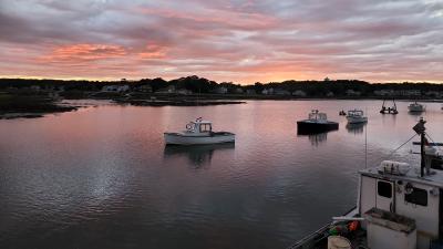 Boats on the river in Kennebunk